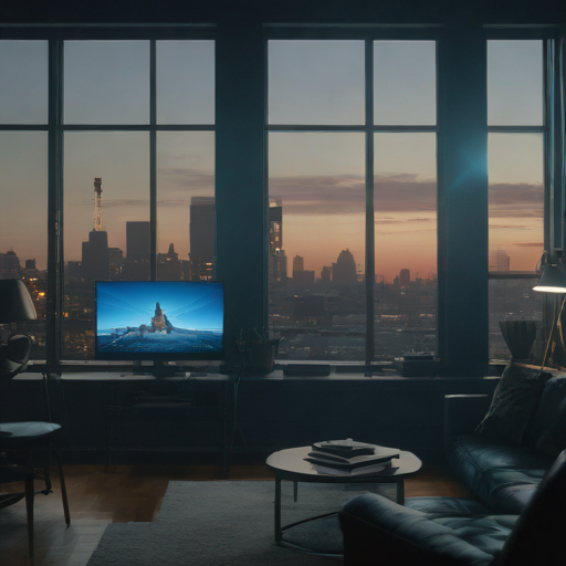 Futuristic interior of a retrofitted brick apartment.